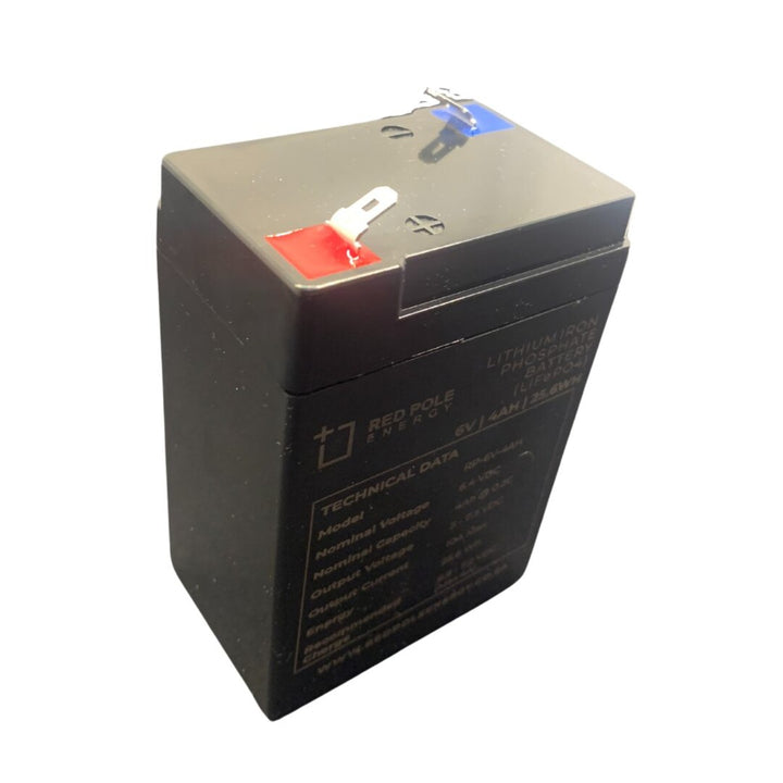 Red Pole Energy 6V 4Ah 26Wh Magneto Replacement LiFeP04 Battery