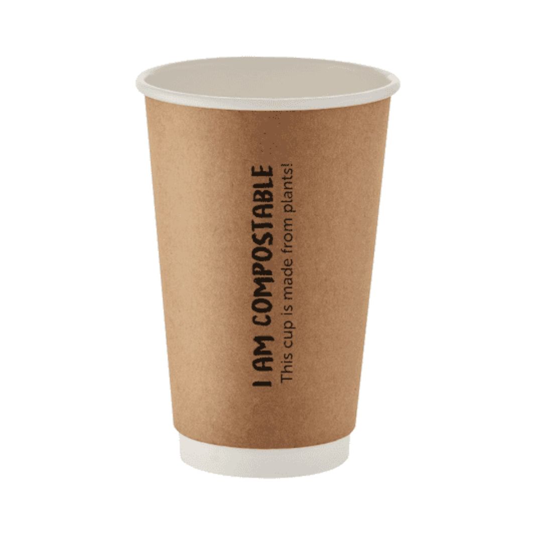 Green Home 500ml Kraft Double Wall Printed Hot Cup