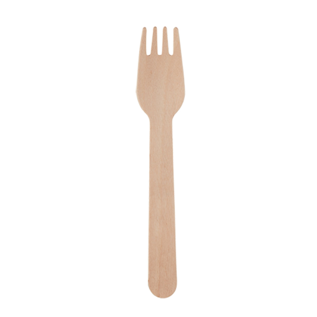 Green Home 16cm Wooden Fork - Pack of 100