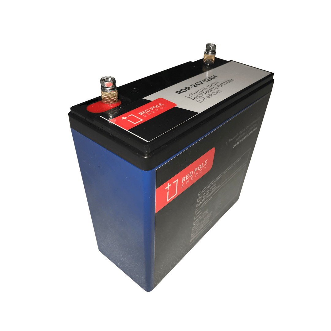 Red Pole Energy 24V 12Ah 307Wh Garage door LiFePO4 Battery