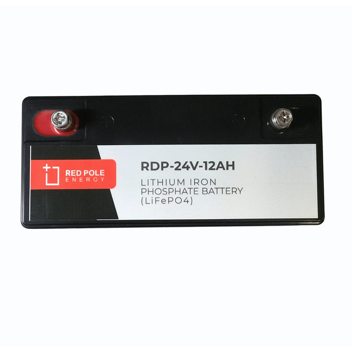 Red Pole Energy 24V 12Ah 307Wh Garage door LiFePO4 Battery