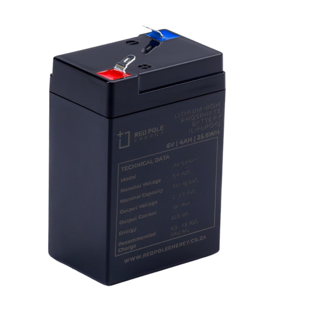 Red Pole Energy 6V 4Ah 26Wh Magneto Replacement LiFeP04 Battery