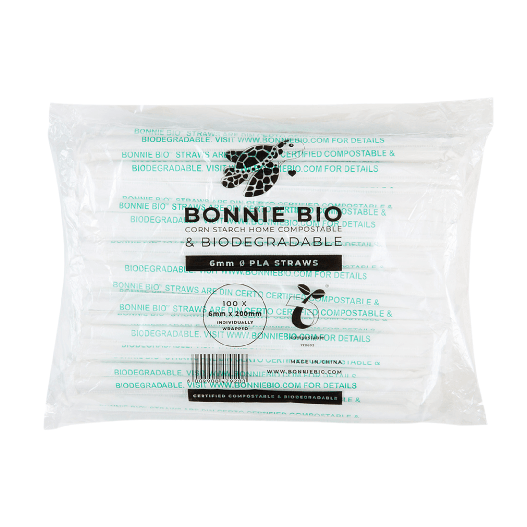 Bonnie Bio 6mm PLA Straws - Carton of 1000