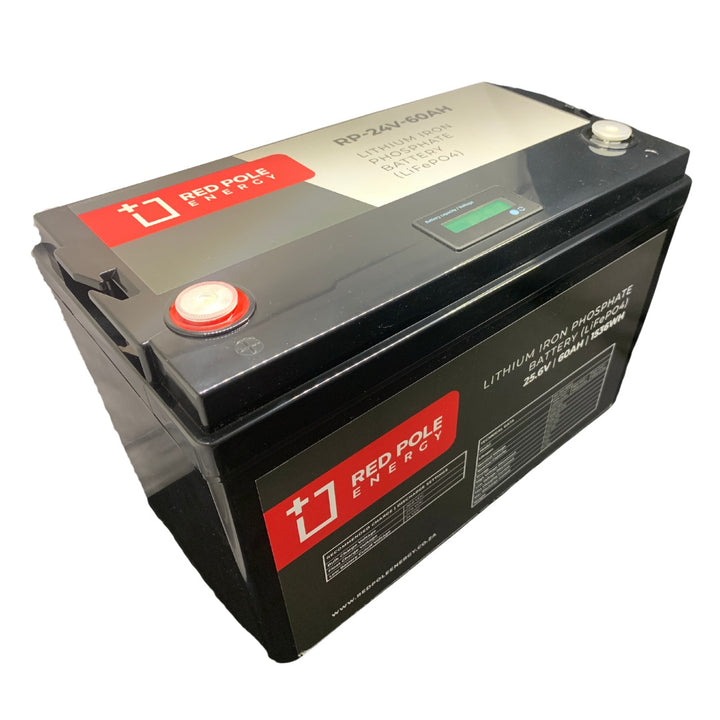 Red Pole Energy 24V 60Ah 1.53kWh LiFePO4 Battery