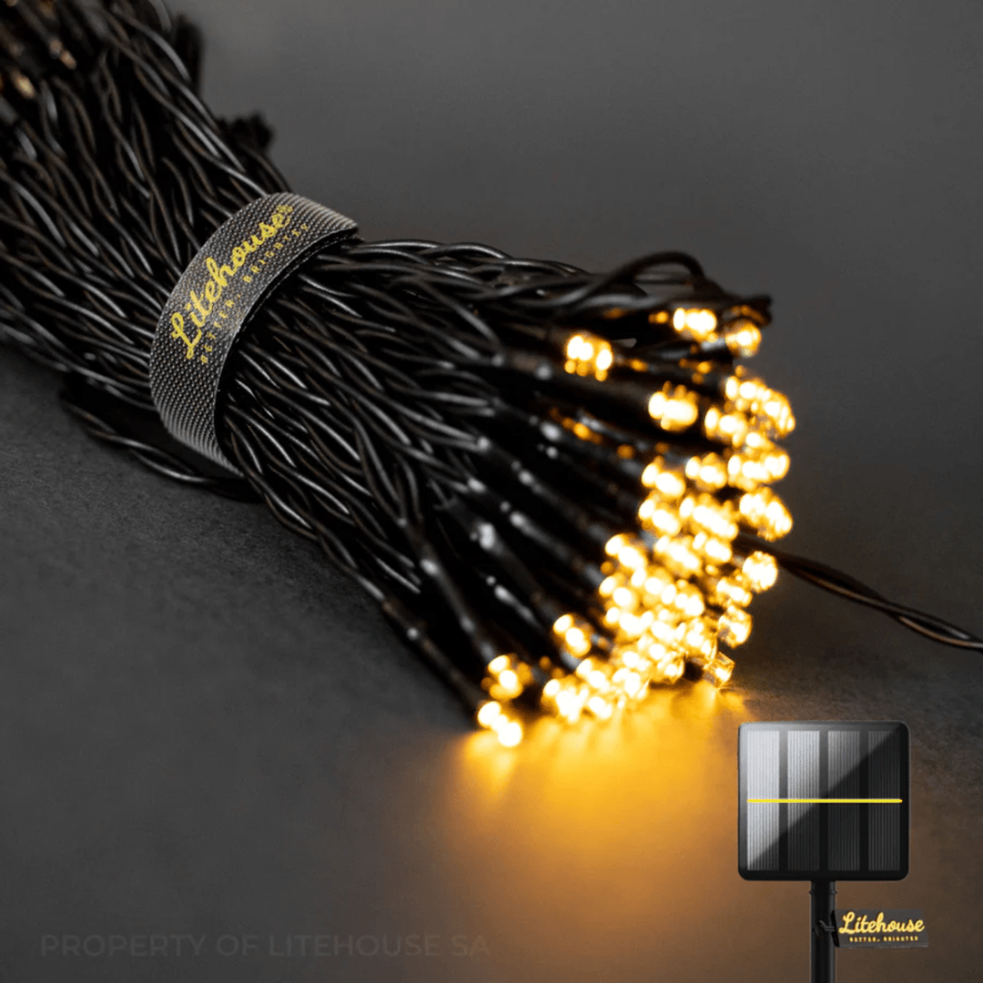 Litehouse 10m Solar LED Copper Wire Fairy Lights