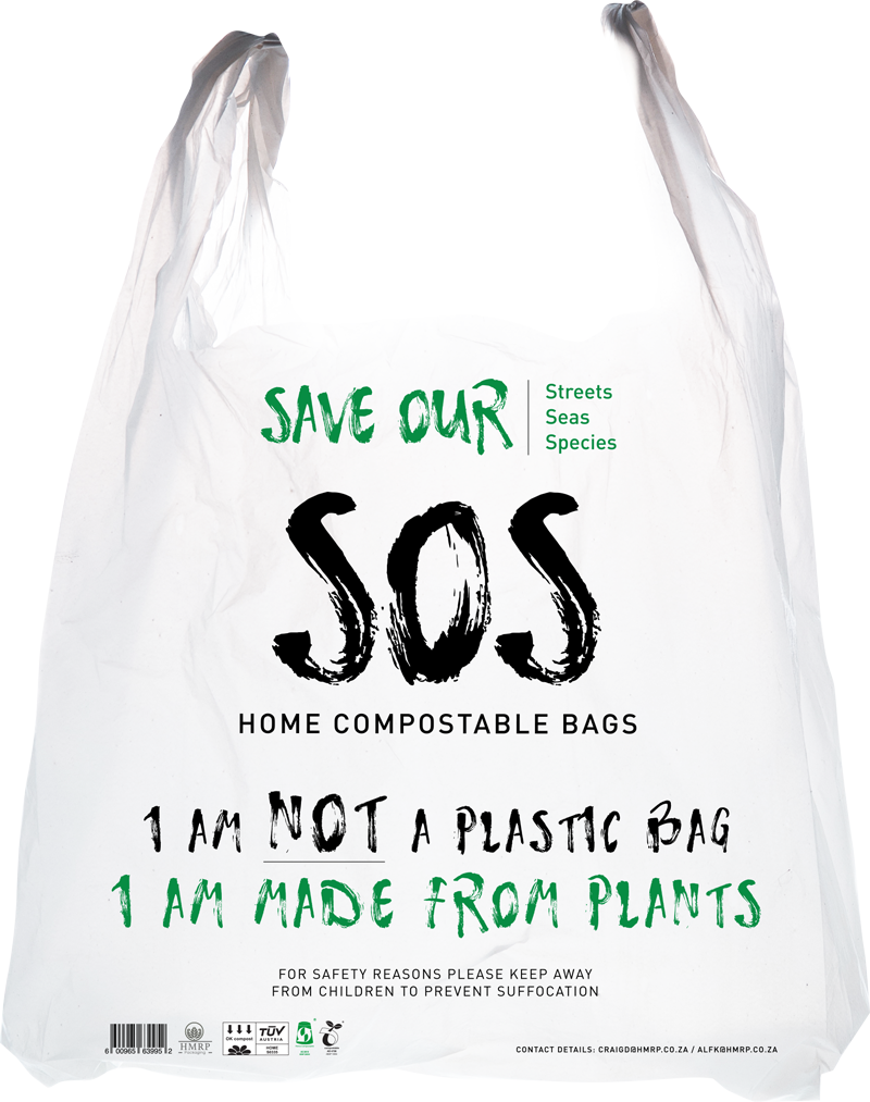 SOS Compostable Shopping Bags - Carton of 1000